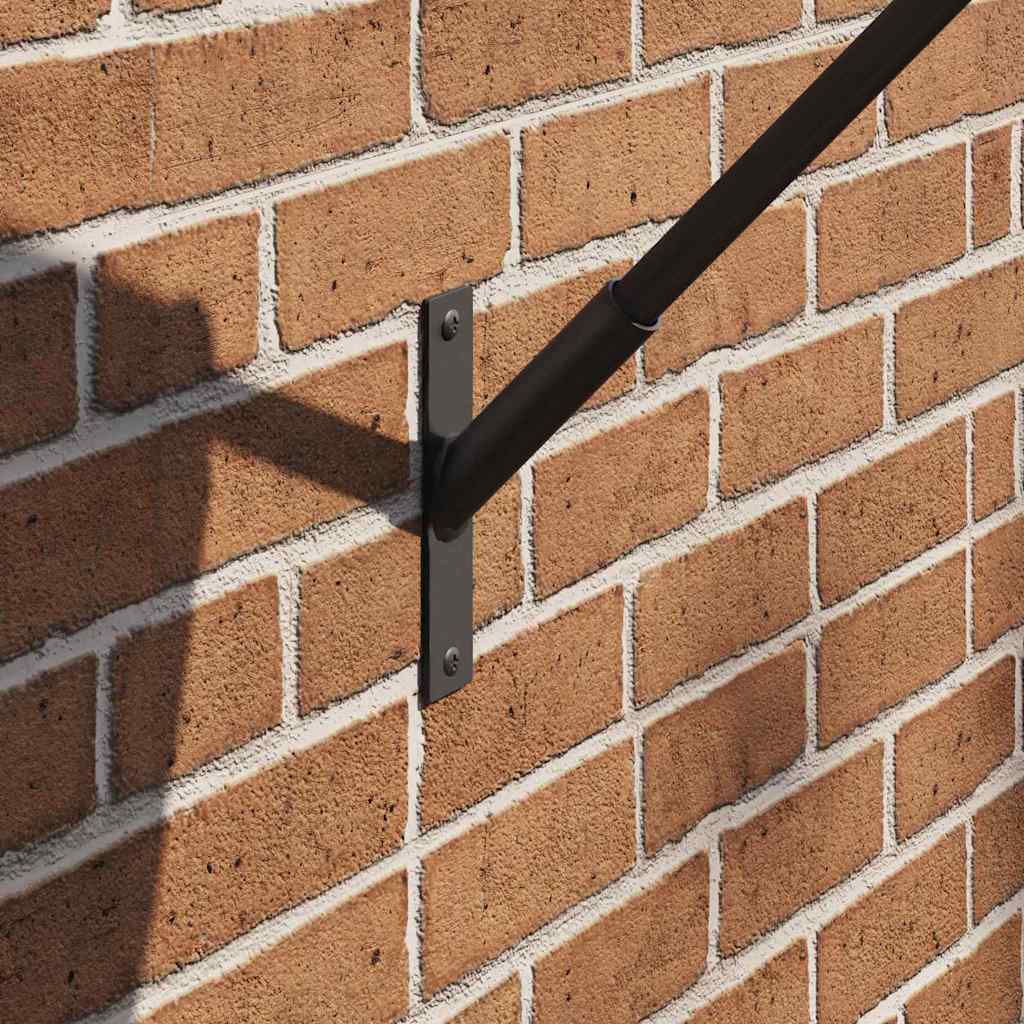 Flag Pole Holder Black 15 x 3 cm Steel